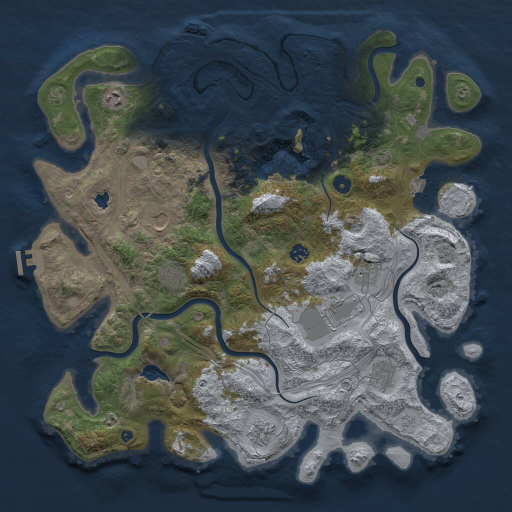 Rust Map: Procedural Map, Size: 4250, Seed: 1431715307, 15 Monuments
