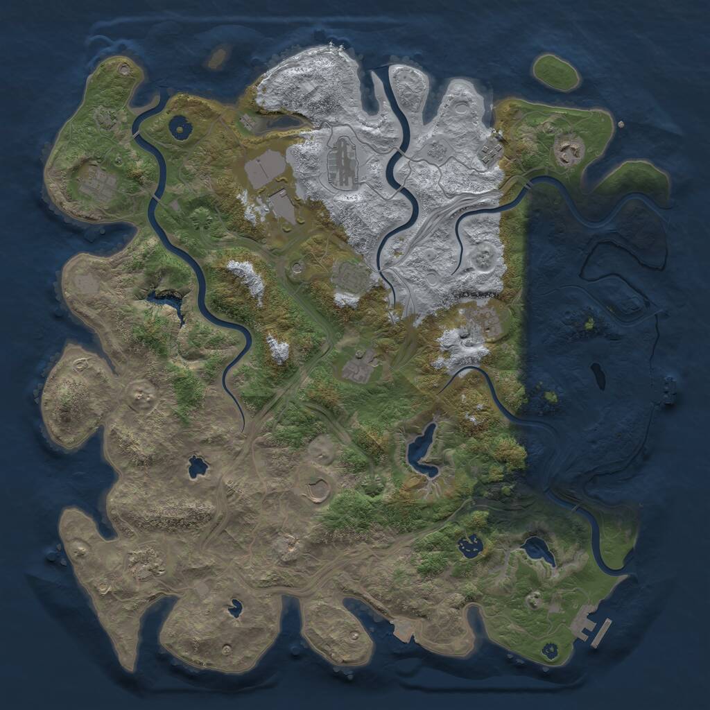 Rust Map: Procedural Map, Size: 4500, Seed: 1534870744, 17 Monuments