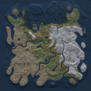 Thumbnail Rust Map: Procedural Map, Size: 4500, Seed: 1272432216, 16 Monuments