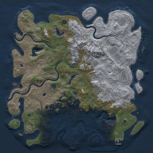 Thumbnail Rust Map: Procedural Map, Size: 5000, Seed: 13567, 17 Monuments