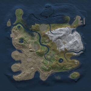 Thumbnail Rust Map: Procedural Map, Size: 3000, Seed: 1594927801, 10 Monuments