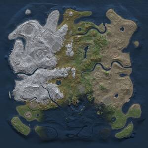 Thumbnail Rust Map: Procedural Map, Size: 4500, Seed: 921103164, 15 Monuments