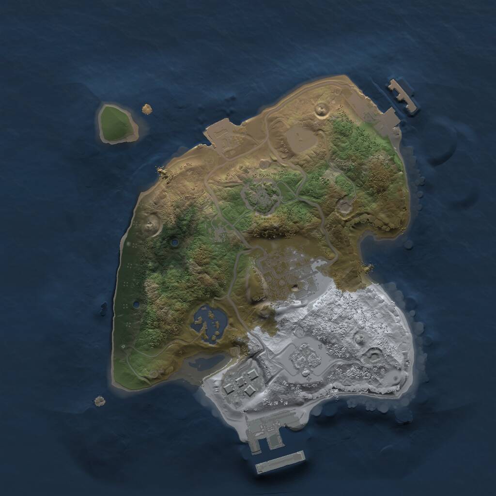 Rust Map: Procedural Map, Size: 2000, Seed: 1922441184, 10 Monuments