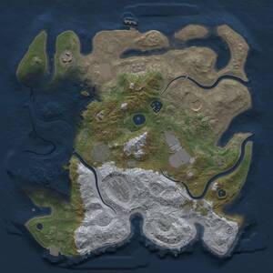 Thumbnail Rust Map: Procedural Map, Size: 3500, Seed: 1278625866, 14 Monuments