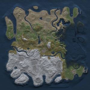 Thumbnail Rust Map: Procedural Map, Size: 4250, Seed: 1687823084, 17 Monuments