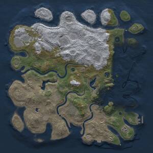 Thumbnail Rust Map: Procedural Map, Size: 4300, Seed: 1675078459, 16 Monuments