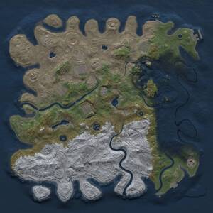Thumbnail Rust Map: Procedural Map, Size: 4500, Seed: 286172492, 17 Monuments