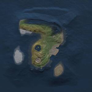 Thumbnail Rust Map: Procedural Map, Size: 1500, Seed: 57823, 1 Monuments