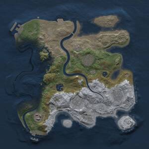 Thumbnail Rust Map: Procedural Map, Size: 3000, Seed: 752149278, 12 Monuments