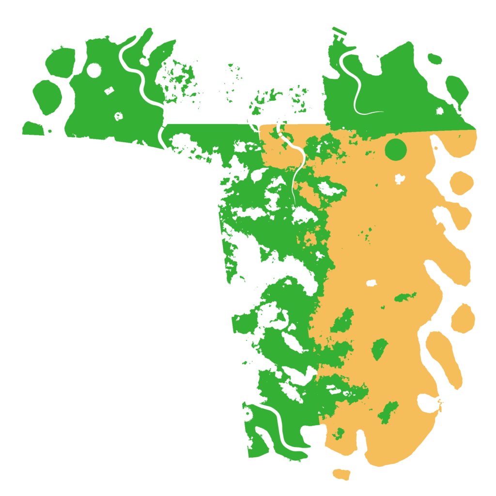 Biome Rust Map: Procedural Map, Size: 6000, Seed: 1233386074