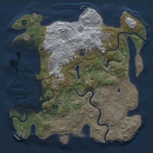 Thumbnail Rust Map: Procedural Map, Size: 4250, Seed: 1988342357, 16 Monuments