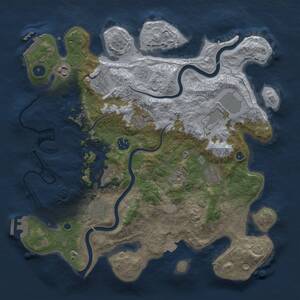 Thumbnail Rust Map: Procedural Map, Size: 3750, Seed: 756865916, 15 Monuments