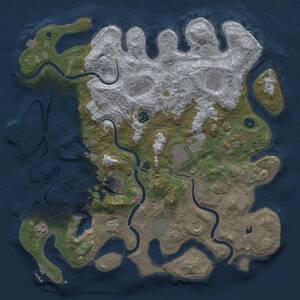 Thumbnail Rust Map: Procedural Map, Size: 4250, Seed: 2003373317, 16 Monuments