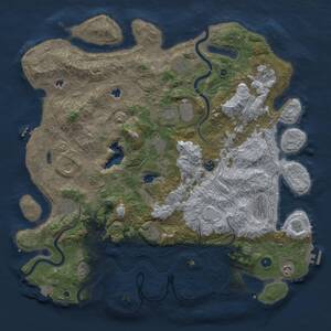 Thumbnail Rust Map: Procedural Map, Size: 4800, Seed: 40540847, 17 Monuments