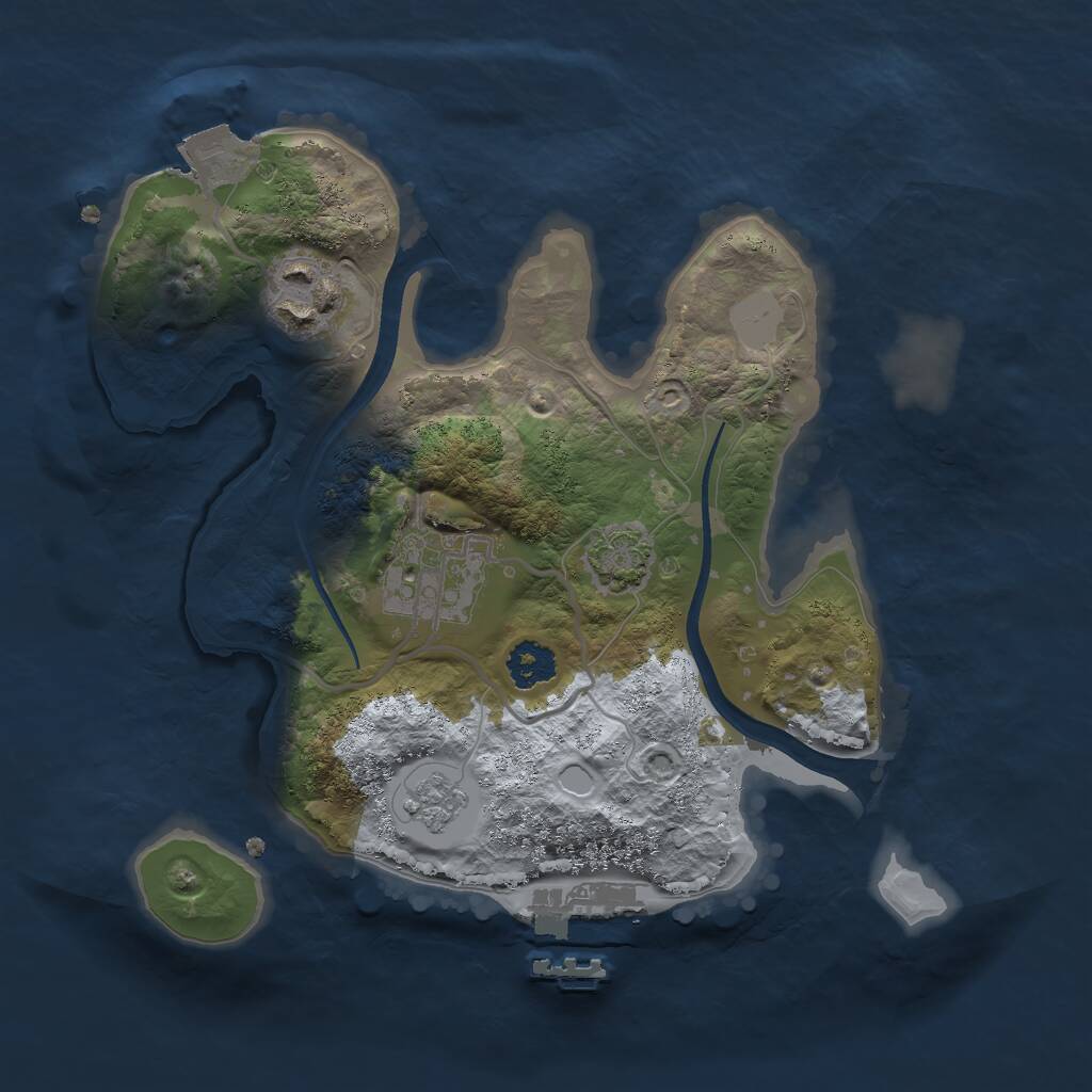 Rust Map: Procedural Map, Size: 2300, Seed: 1167635634, 6 Monuments