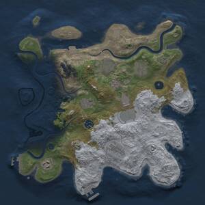 Thumbnail Rust Map: Procedural Map, Size: 3500, Seed: 3269, 14 Monuments