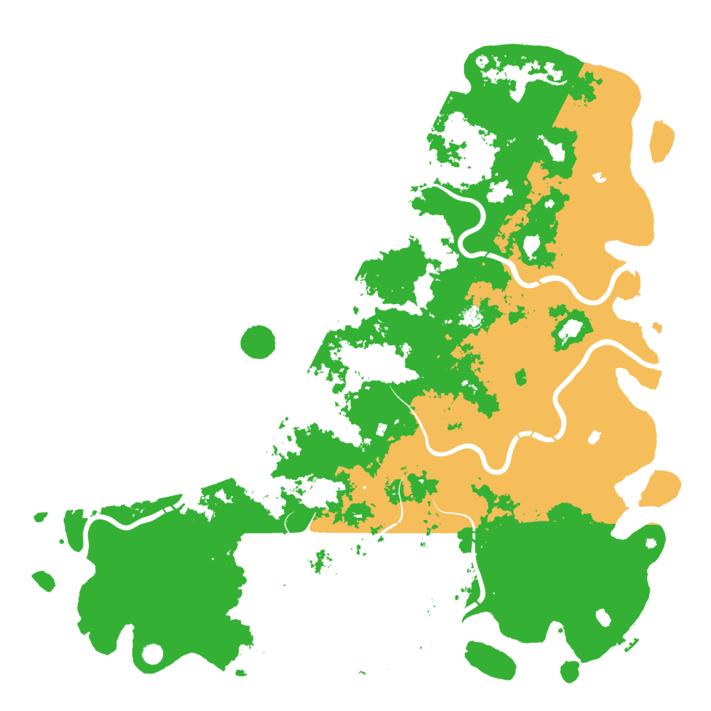 Biome Rust Map: Procedural Map, Size: 6000, Seed: 57238041
