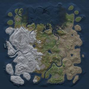 Thumbnail Rust Map: Procedural Map, Size: 4500, Seed: 2124227997, 17 Monuments