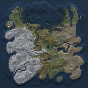 Thumbnail Rust Map: Procedural Map, Size: 4250, Seed: 534533533, 15 Monuments