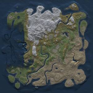Thumbnail Rust Map: Procedural Map, Size: 5000, Seed: 1766317728, 16 Monuments