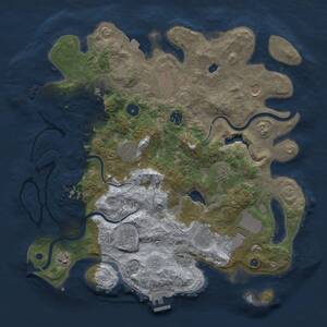 Thumbnail Rust Map: Procedural Map, Size: 4000, Seed: 541588900, 17 Monuments