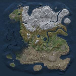 Thumbnail Rust Map: Procedural Map, Size: 3500, Seed: 528822, 14 Monuments