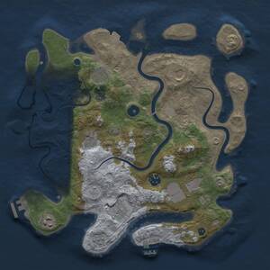 Thumbnail Rust Map: Procedural Map, Size: 3500, Seed: 643789190, 14 Monuments