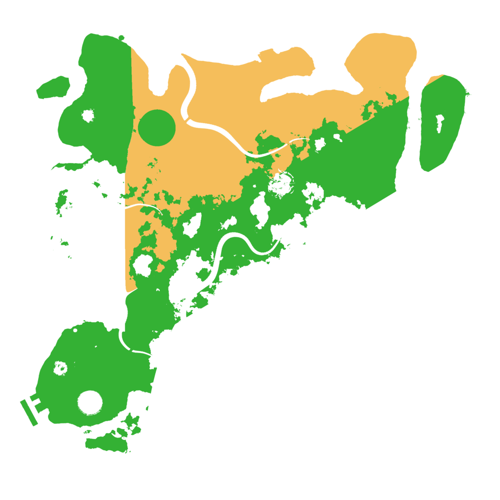 Biome Rust Map: Procedural Map, Size: 3600, Seed: 45697