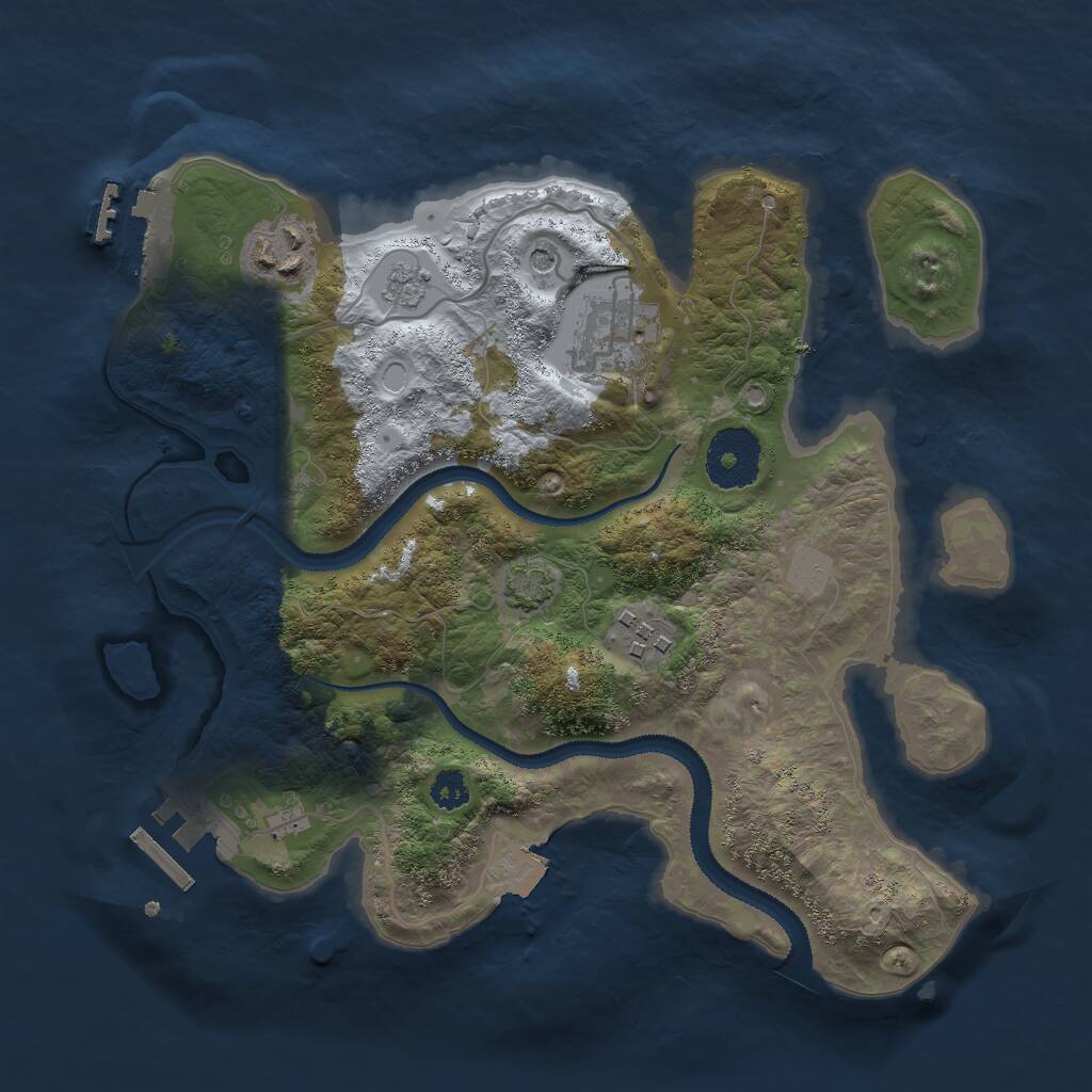 Rust Map: Procedural Map, Size: 2800, Seed: 30649966, 9 Monuments