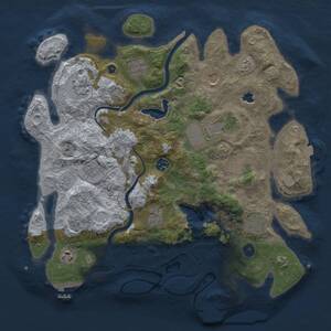 Thumbnail Rust Map: Procedural Map, Size: 4000, Seed: 1837163861, 17 Monuments