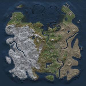 Thumbnail Rust Map: Procedural Map, Size: 4250, Seed: 858386148, 17 Monuments