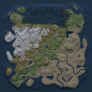 Thumbnail Rust Map: Procedural Map, Size: 4500, Seed: 584054273, 14 Monuments