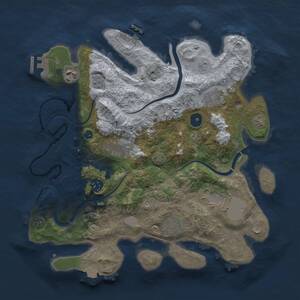 Thumbnail Rust Map: Procedural Map, Size: 3500, Seed: 2031706200, 13 Monuments