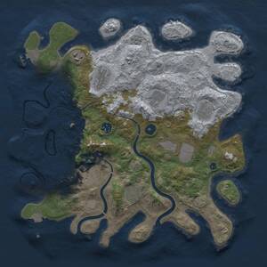 Thumbnail Rust Map: Procedural Map, Size: 3750, Seed: 5079420, 15 Monuments