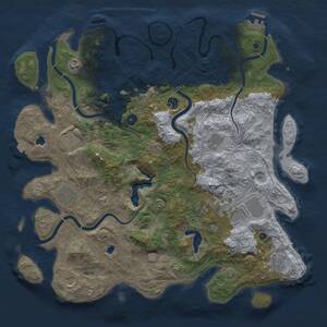 Thumbnail Rust Map: Procedural Map, Size: 4500, Seed: 1312715100, 16 Monuments