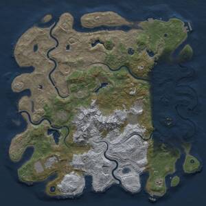 Thumbnail Rust Map: Procedural Map, Size: 5000, Seed: 3567850, 16 Monuments
