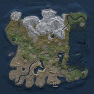 Thumbnail Rust Map: Procedural Map, Size: 4000, Seed: 60914251, 17 Monuments