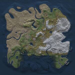 Thumbnail Rust Map: Procedural Map, Size: 4250, Seed: 76003354, 17 Monuments
