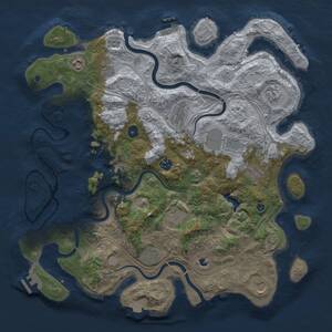 Thumbnail Rust Map: Procedural Map, Size: 4250, Seed: 11593620, 17 Monuments