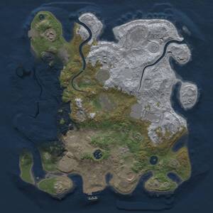 Thumbnail Rust Map: Procedural Map, Size: 3700, Seed: 1666612460, 17 Monuments