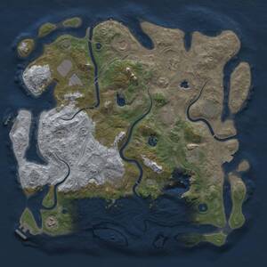 Thumbnail Rust Map: Procedural Map, Size: 4250, Seed: 485313738, 16 Monuments