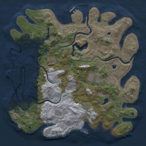 Thumbnail Rust Map: Procedural Map, Size: 4500, Seed: 1487637806, 17 Monuments