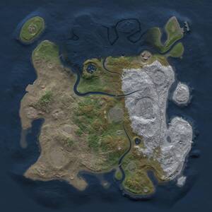 Thumbnail Rust Map: Procedural Map, Size: 3300, Seed: 652339069, 13 Monuments