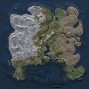 Thumbnail Rust Map: Procedural Map, Size: 4000, Seed: 396354070, 17 Monuments