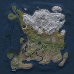 Thumbnail Rust Map: Procedural Map, Size: 3500, Seed: 1322445478, 14 Monuments