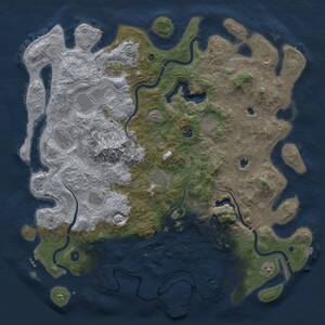 Thumbnail Rust Map: Procedural Map, Size: 5000, Seed: 1775217679, 17 Monuments