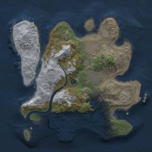 Thumbnail Rust Map: Procedural Map, Size: 2700, Seed: 1775304085, 9 Monuments