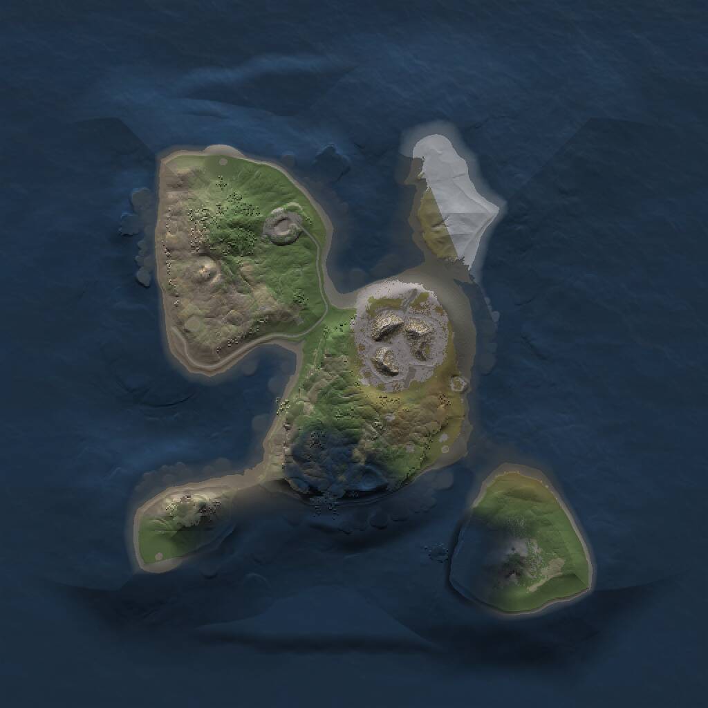 Rust Map: Procedural Map, Size: 1500, Seed: 991661927, 2 Monuments