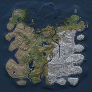 Thumbnail Rust Map: Procedural Map, Size: 4000, Seed: 577220195, 16 Monuments
