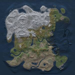 Thumbnail Rust Map: Procedural Map, Size: 4000, Seed: 369516497, 17 Monuments